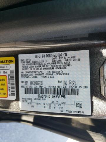 Photo 11 VIN: 3FA6P0HD1GR354798 - FORD FUSION 