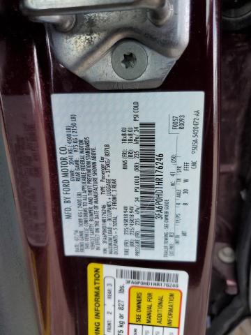 Photo 11 VIN: 3FA6P0HD1HR176246 - FORD FUSION SE 