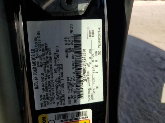 Photo 11 VIN: 3FA6P0HD1HR241516 - FORD FUSION SE 