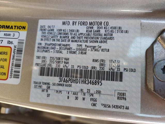 Photo 9 VIN: 3FA6P0HD1HR346895 - FORD FUSION SE 