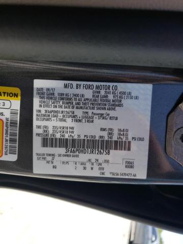 Photo 9 VIN: 3FA6P0HD1JR126758 - FORD FUSION SE 