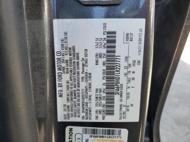 Photo 11 VIN: 3FA6P0HD1LR227771 - FORD FUSION SE 