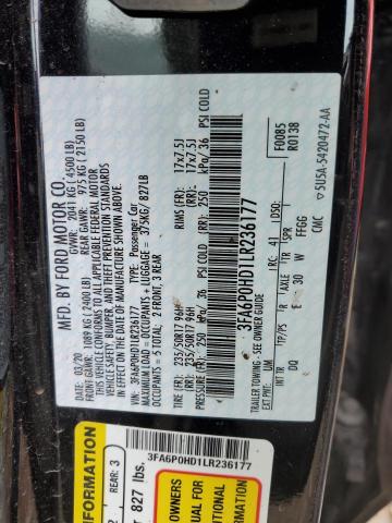 Photo 11 VIN: 3FA6P0HD1LR236177 - FORD FUSION 