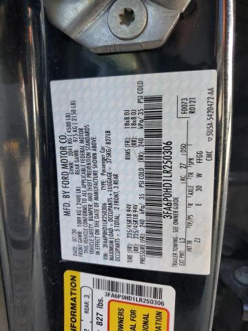 Photo 11 VIN: 3FA6P0HD1LR250306 - FORD FUSION SE 