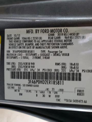 Photo 11 VIN: 3FA6P0HD2ER185811 - FORD FUSION SE 