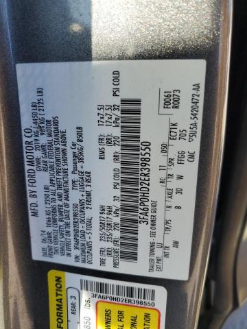 Photo 12 VIN: 3FA6P0HD2ER398550 - FORD FUSION SE 