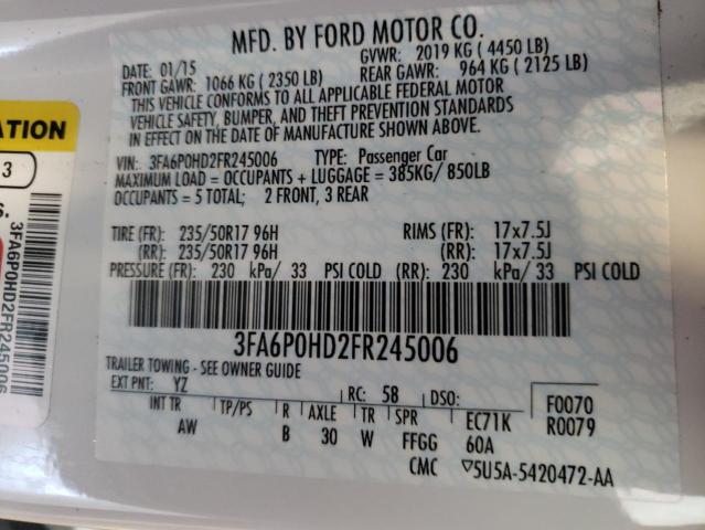 Photo 11 VIN: 3FA6P0HD2FR245006 - FORD FUSION 