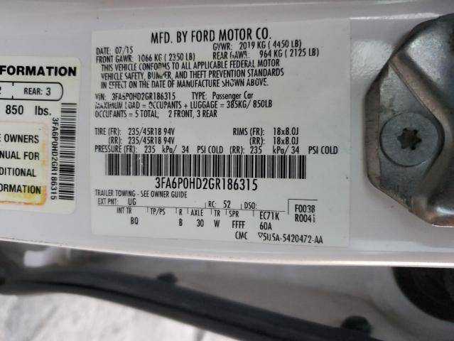 Photo 11 VIN: 3FA6P0HD2GR186315 - FORD FUSION 