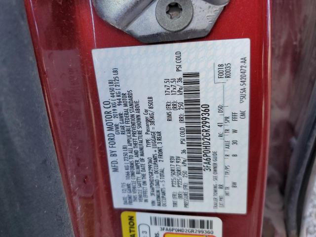 Photo 12 VIN: 3FA6P0HD2GR299360 - FORD FUSION SE 