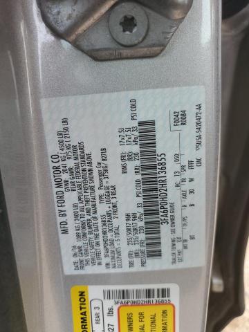 Photo 11 VIN: 3FA6P0HD2HR136855 - FORD FUSION SE 