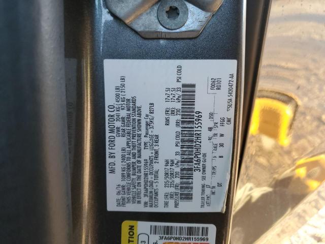 Photo 11 VIN: 3FA6P0HD2HR155969 - FORD FUSION SE 