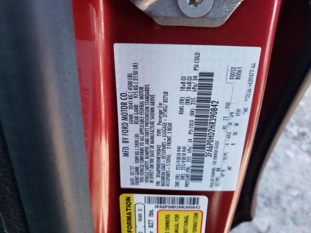 Photo 11 VIN: 3FA6P0HD2HR390842 - FORD FUSION 