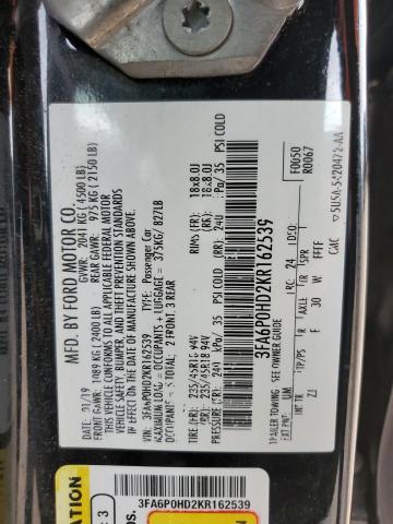 Photo 11 VIN: 3FA6P0HD2KR162539 - FORD FUSION SE 