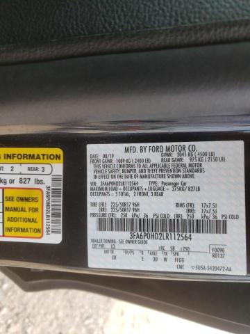 Photo 9 VIN: 3FA6P0HD2LR112564 - FORD FUSION SE 