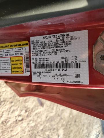 Photo 11 VIN: 3FA6P0HD2LR179567 - FORD FUSION SE 