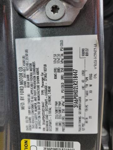 Photo 12 VIN: 3FA6P0HD2LR218447 - FORD FUSION SE 