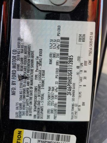 Photo 11 VIN: 3FA6P0HD3GR112885 - FORD FUSION SE 