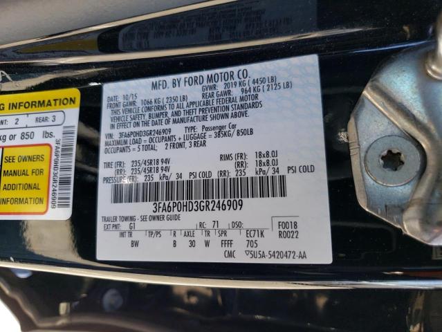 Photo 11 VIN: 3FA6P0HD3GR246909 - FORD FUSION 