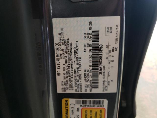 Photo 9 VIN: 3FA6P0HD3HR128960 - FORD FUSION SE 