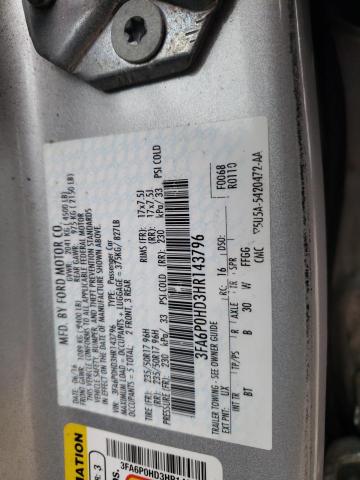 Photo 11 VIN: 3FA6P0HD3HR143796 - FORD FUSION SE 