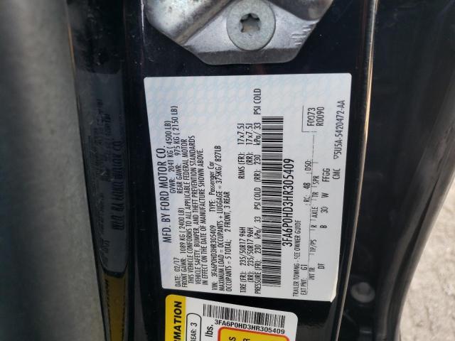 Photo 11 VIN: 3FA6P0HD3HR305409 - FORD FUSION SE 