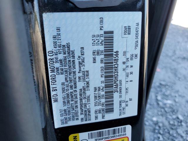 Photo 11 VIN: 3FA6P0HD3HR348566 - FORD FUSION SE 