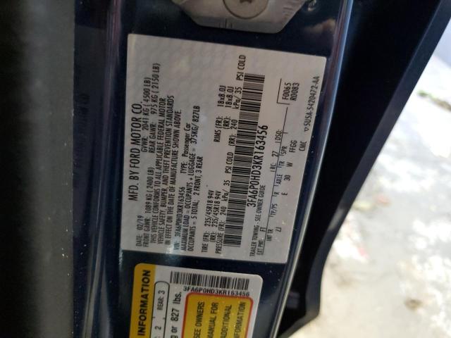 Photo 11 VIN: 3FA6P0HD3KR163456 - FORD FUSION 