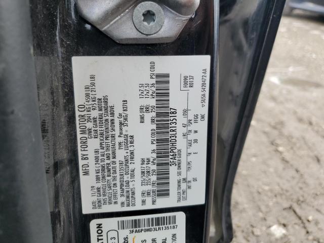 Photo 11 VIN: 3FA6P0HD3LR135187 - FORD FUSION SE 