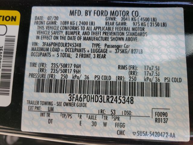 Photo 9 VIN: 3FA6P0HD3LR245348 - FORD FUSION SE 