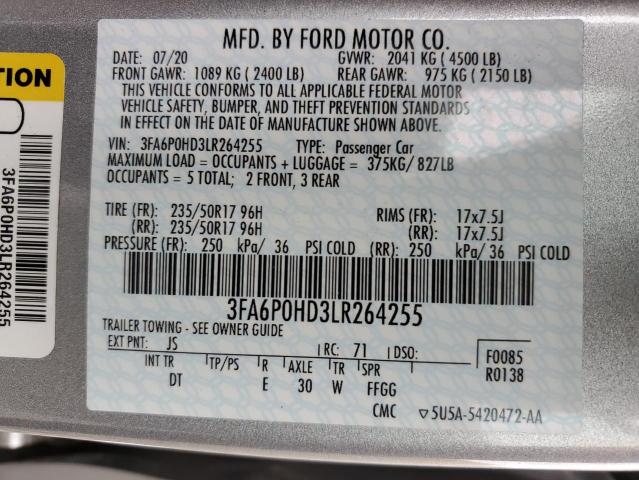 Photo 11 VIN: 3FA6P0HD3LR264255 - FORD FUSION SE 