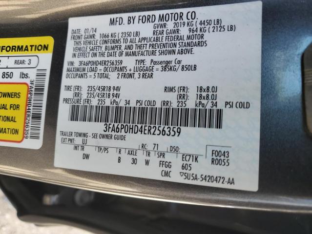 Photo 11 VIN: 3FA6P0HD4ER256359 - FORD FUSION SE 