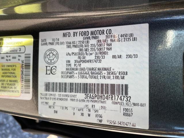 Photo 9 VIN: 3FA6P0HD4FR174732 - FORD FUSION SE 