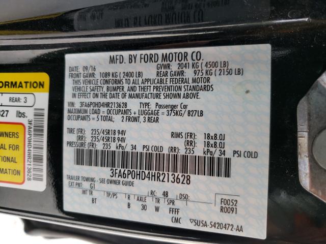 Photo 9 VIN: 3FA6P0HD4HR213628 - FORD FUSION SE 