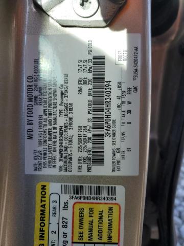 Photo 11 VIN: 3FA6P0HD4HR340394 - FORD FUSION SE 