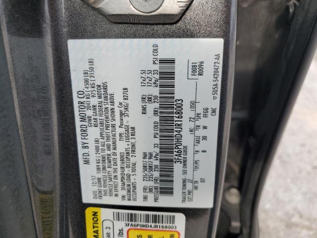 Photo 11 VIN: 3FA6P0HD4JR168003 - FORD FUSION 