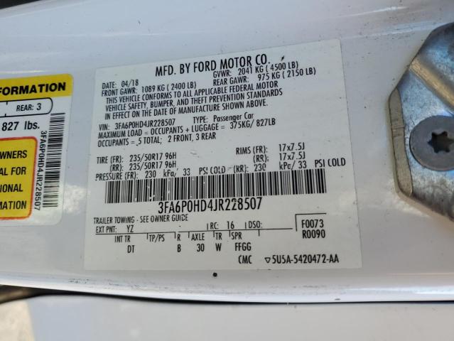 Photo 12 VIN: 3FA6P0HD4JR228507 - FORD FUSION 