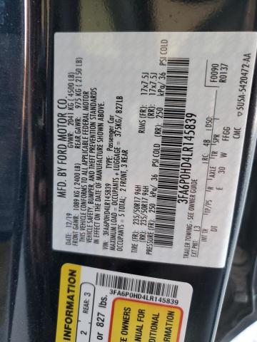 Photo 11 VIN: 3FA6P0HD4LR145839 - FORD FUSION SE 