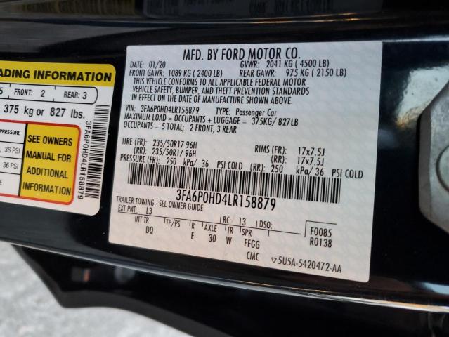 Photo 11 VIN: 3FA6P0HD4LR158879 - FORD FUSION SE 