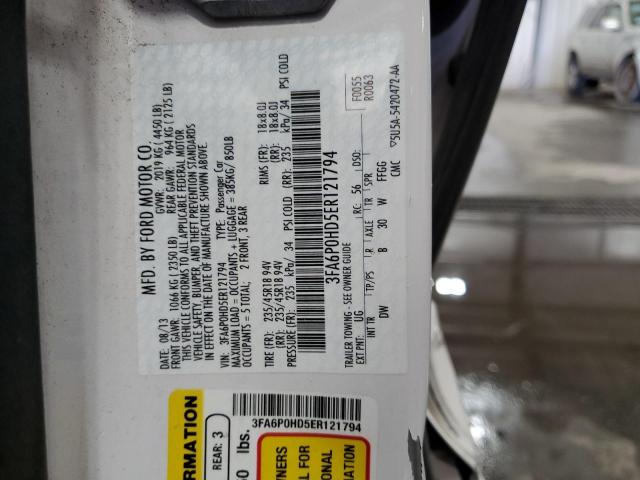 Photo 11 VIN: 3FA6P0HD5ER121794 - FORD FUSION SE 