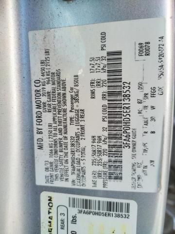 Photo 9 VIN: 3FA6P0HD5ER138532 - FORD FUSION SE 