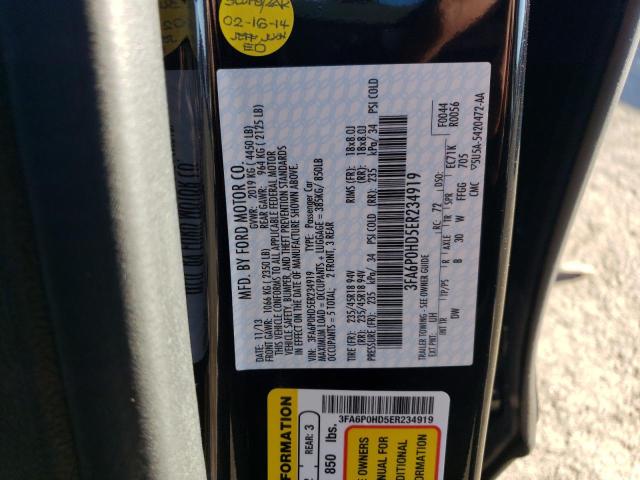 Photo 11 VIN: 3FA6P0HD5ER234919 - FORD FUSION SE 