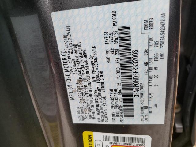 Photo 11 VIN: 3FA6P0HD5ER332008 - FORD FUSION 