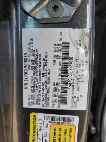 Photo 11 VIN: 3FA6P0HD5HR269030 - FORD FUSION SE 