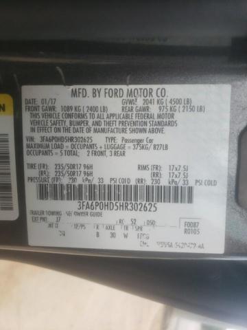 Photo 9 VIN: 3FA6P0HD5HR302625 - FORD FUSION SE 