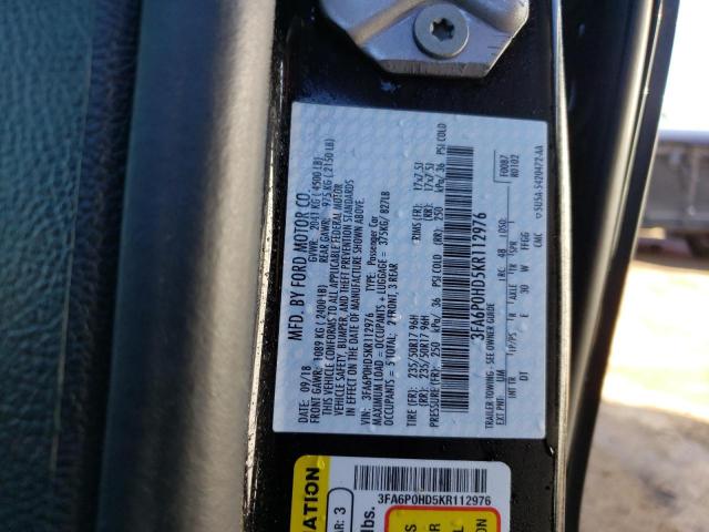 Photo 11 VIN: 3FA6P0HD5KR112976 - FORD FUSION SE 