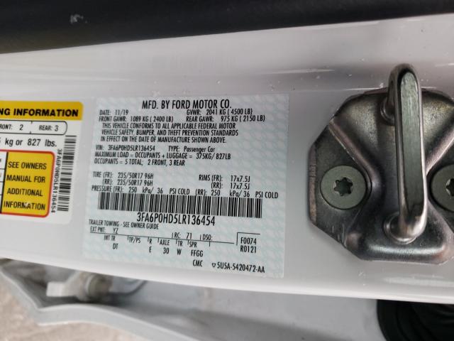 Photo 9 VIN: 3FA6P0HD5LR136454 - FORD FUSION SE 