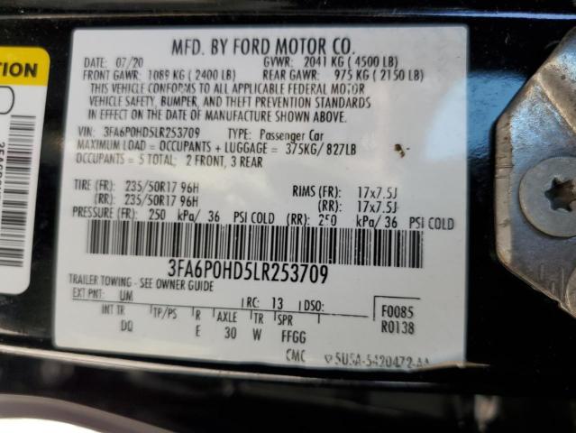 Photo 11 VIN: 3FA6P0HD5LR253709 - FORD FUSION SE 