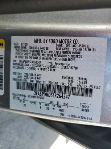 Photo 11 VIN: 3FA6P0HD5LR264547 - FORD FUSION 