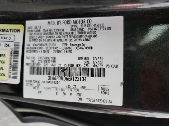 Photo 9 VIN: 3FA6P0HD6ER123134 - FORD FUSION SE 