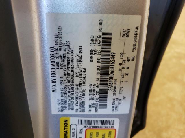 Photo 11 VIN: 3FA6P0HD6ER162449 - FORD FUSION SE 